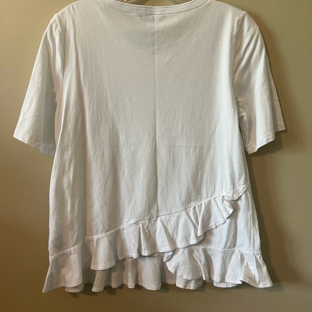 Banana Republic Cross Back Ruffle Tee - Picture 2 of 4